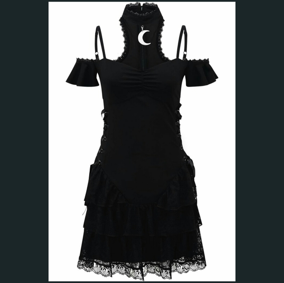 Goth Moon Witch Dress Hot Topic Dolls Kill Lolita - Picture 3 of 4